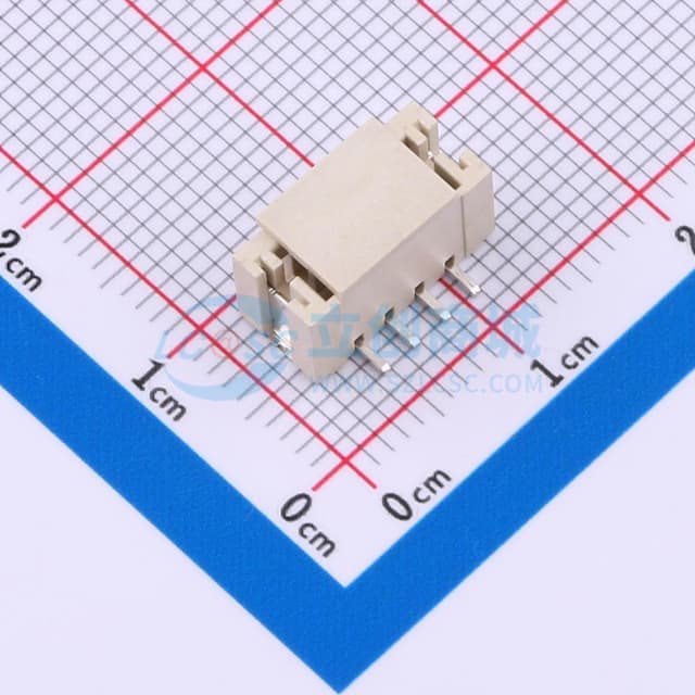 米色 1x4P 间距:2mm 立贴加盖 系列:PH实物图