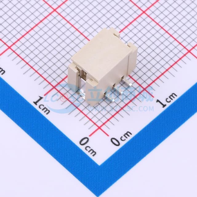 米色 1x3P 间距:2mm 立贴加盖 系列:PH实物图