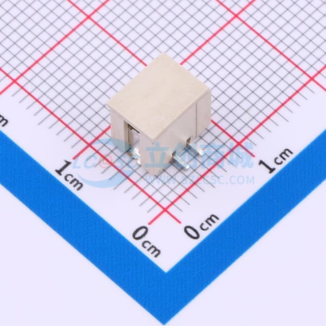 米色 1x2P 间距:2mm 立贴加盖 系列:PH实物图
