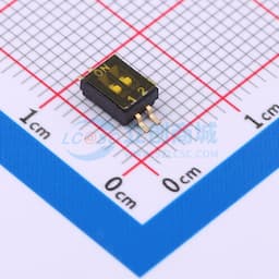 间距1.27mm 平拨,凹槽式 2位拨码开关缩略图