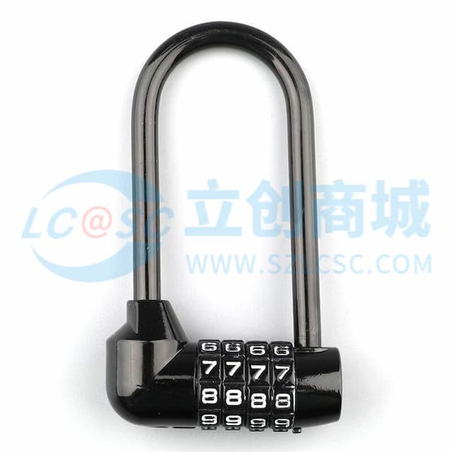 santo(赛拓)，四码密码锁，加长密码锁，柜子锁头文件箱包U型长梁挂锁，0466实物图