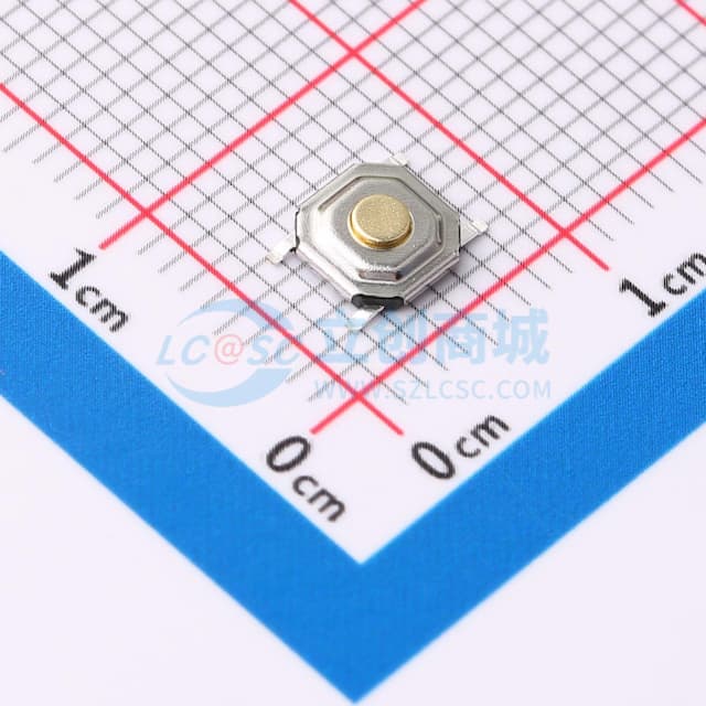 5.1X5.1x1.5 铜头 160gf轻触开关实物图