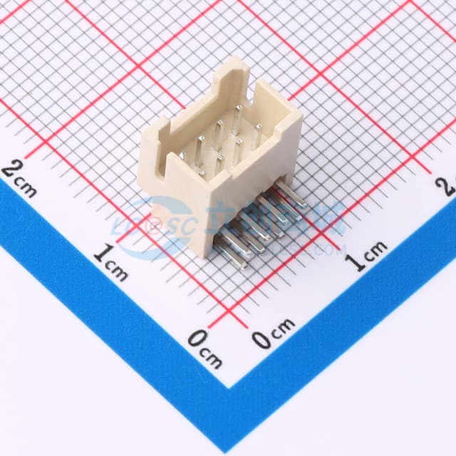 【插件】2x4P 间距:2mm 弯插 系列:PHB实物图