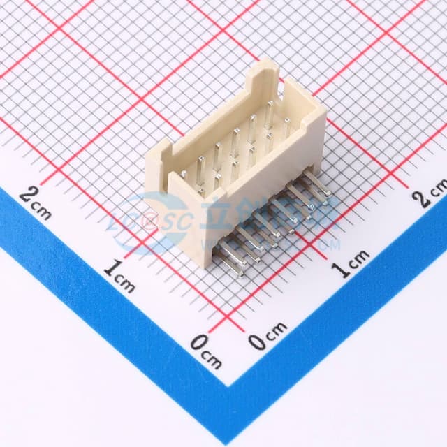 【插件】2x6P 间距:2mm 弯插 系列:PHB实物图