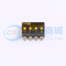 2.54mm间距 4位 贴片低柄 DSIC黑色 拨码开关缩略图