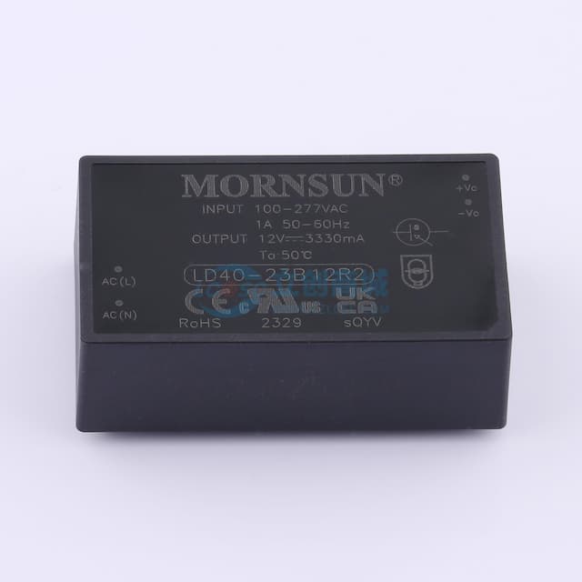 【插件】40W AC/DC模块电源，超宽输入电压范围，高隔离电压实物图