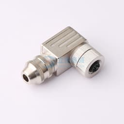 M12弯式孔型金属插头螺钉式连接器缩略图