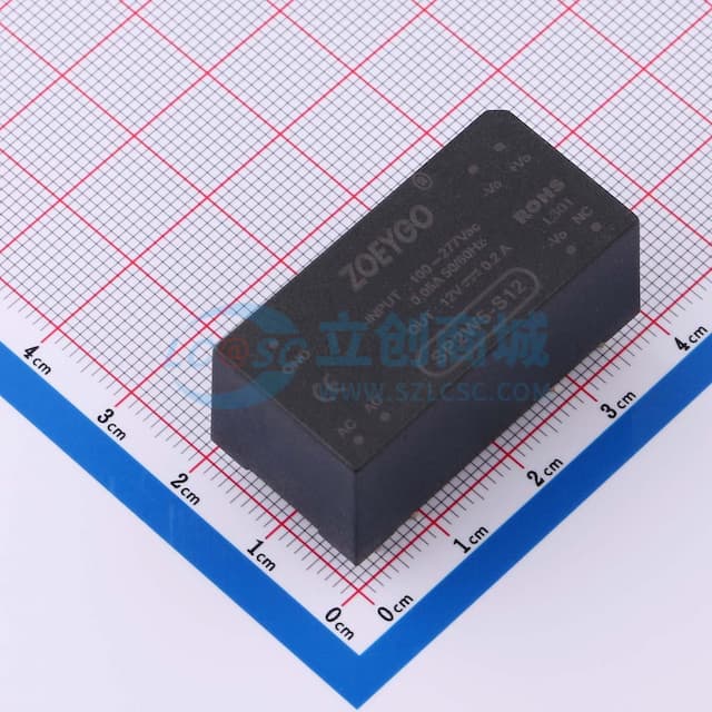 2.5W AC-DC 单路输出模块电源实物图
