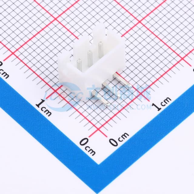 1x3P 间距:2.5mm 弯插 系列:XH实物图