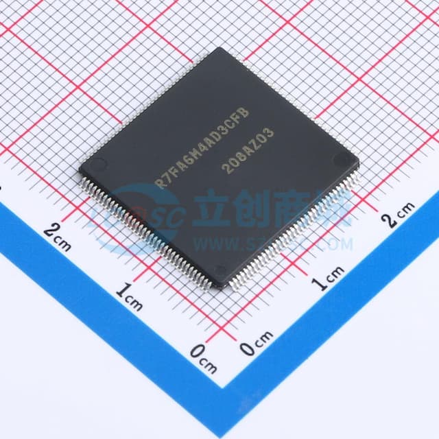 高性能 200 MHz Arm Cortex-M33 内核，高达 1 MB 双存储体代码闪存，支持后台和交换操作，8 KB 数据闪存，以及带奇偶校验/ECC 的 256 KB SRAM实物图