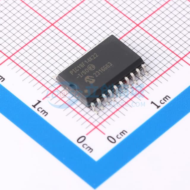 采用XLP技术的20引脚闪存微控制器实物图