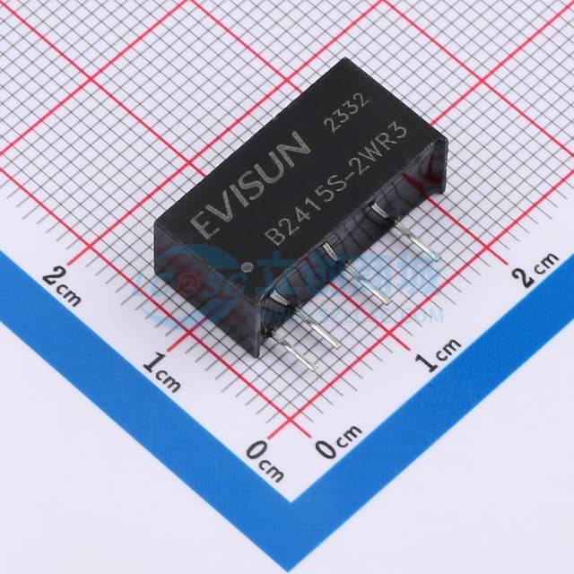 【插件】DC/DC直流转直流隔离1500Vdc电源模块24V转15V 2W实物图