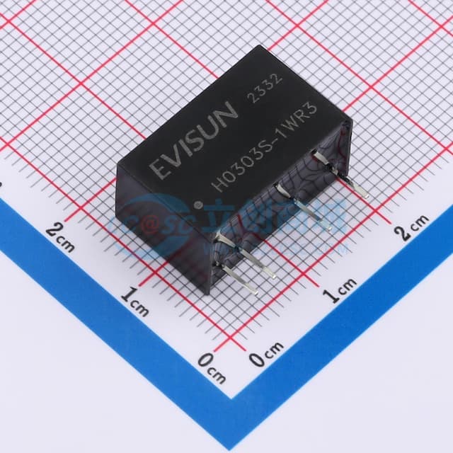 【插件】DC/DC直流转直流隔离6000Vdc电源模块3.3V转3.3V303mA实物图