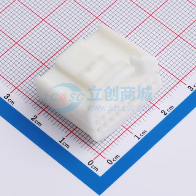 白色 汽车连接器2.2mm间距(1473807-1,1473808-1)公HSG,PBT料, 20P实物图