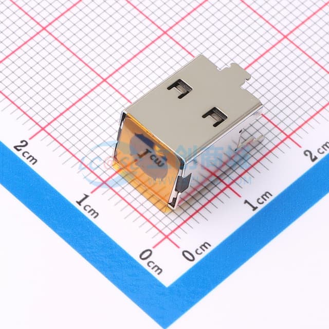 【插件】DC电源插座 内径:2.5mm 外径:5.7mm实物图