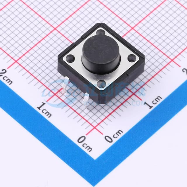 12*12*6mm 立插 轻触开关实物图