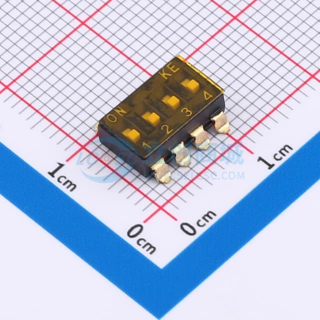 2.54mm 平拨,凹槽式 4位实物图