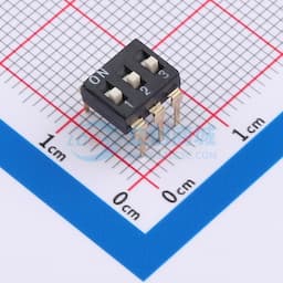 【插件】2.54mm间距 3位 插件高柄 DSIC黑色 拨码开关缩略图