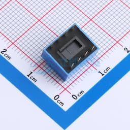 【插件】2.54mm间距 4位  直插平拨凸起式 蓝色 拨码开关缩略图