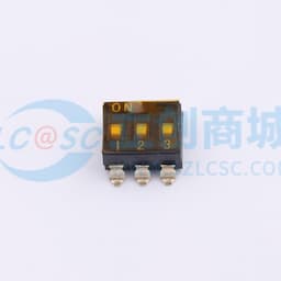 2.54mm间距 3位 贴片低柄 DSIC黑色 拨码开关缩略图