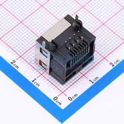 弯插 不带LED 网口 RJ55单口半包 H=13.2 不锈钢壳缩略图