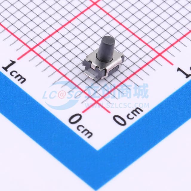 4*3*4.0mm立贴有柱轻触开关250gf实物图