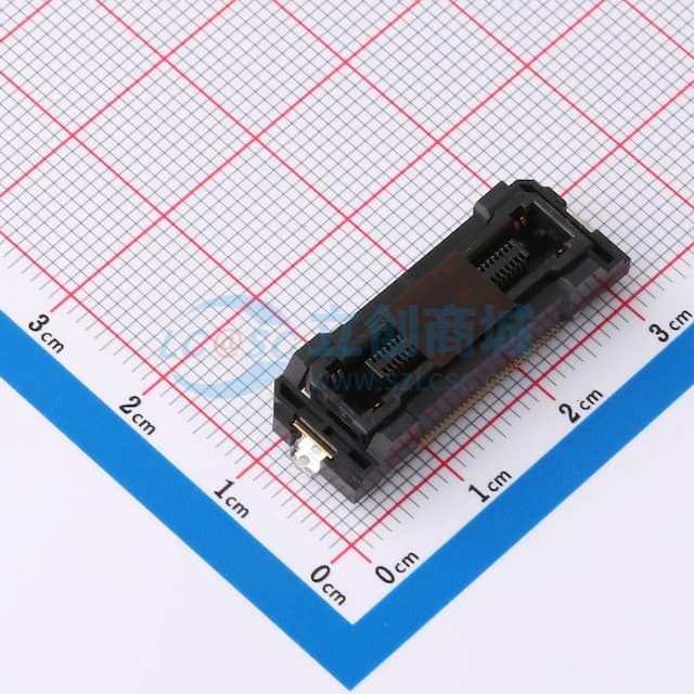 间距:0.5mm PIN:64P 母 立贴实物图