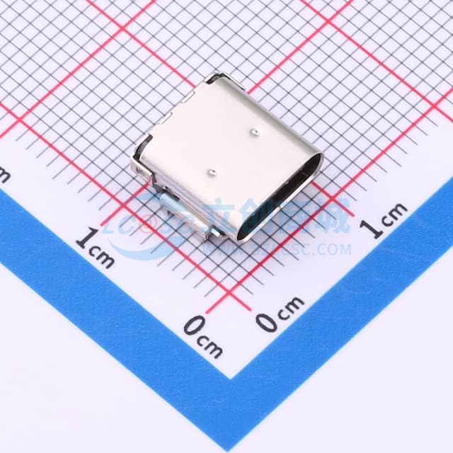 Type-C 母 卧贴实物图