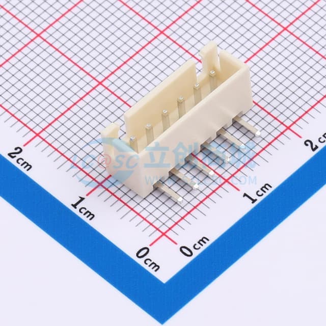 1x6P 间距:2.5mm 弯插 系列:XH实物图