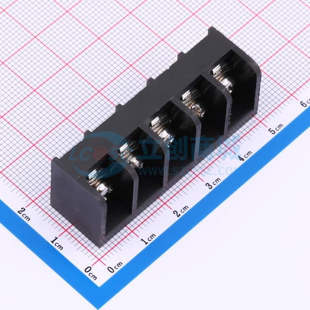 9.5mm 1x5P 直针 边脚 排数:1 每排P数:5实物图