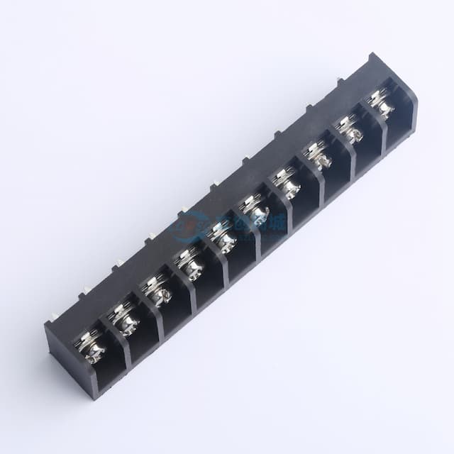 【插件】9.5mm 1x10P 直针 边脚 排数:1 每排P数:10实物图