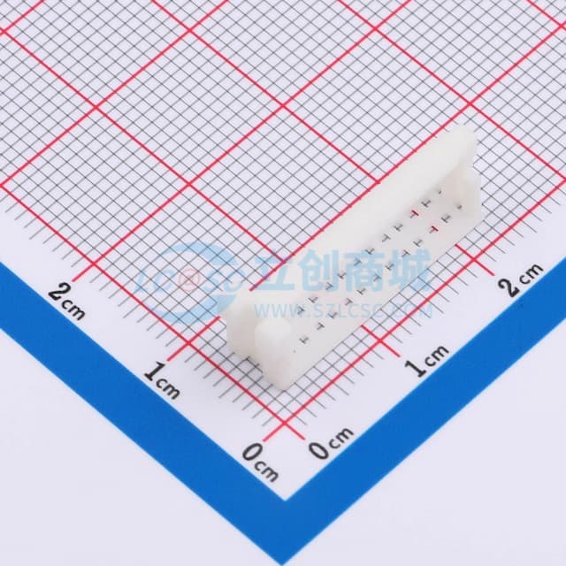 AMP Mini 公共端接 (CT) 连接器 1.5mm 间距双排固定座外壳实物图