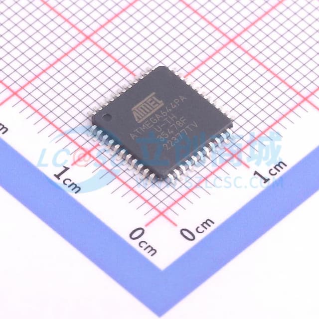 8位带16/32/64/128KB系统内可编程闪存的微控制器实物图