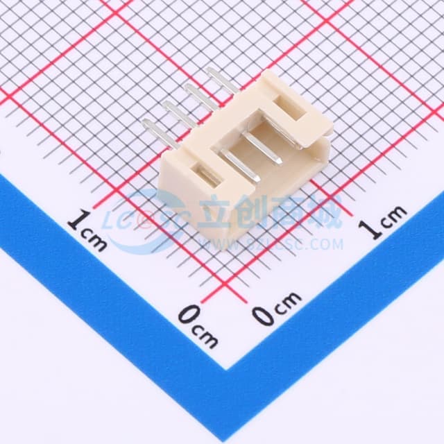 【插件】米色 1x4P 间距:2mm 直插 系列:PH实物图