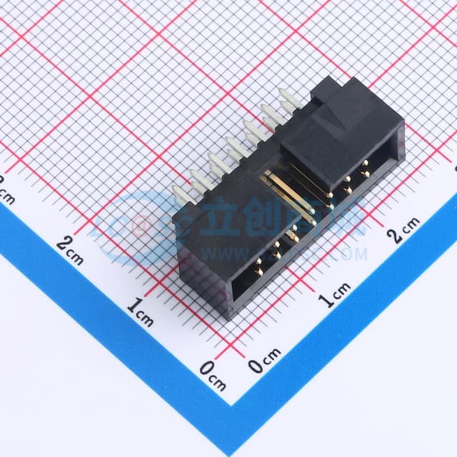 【插件】2x7P 间距:2.54mm 直插实物图