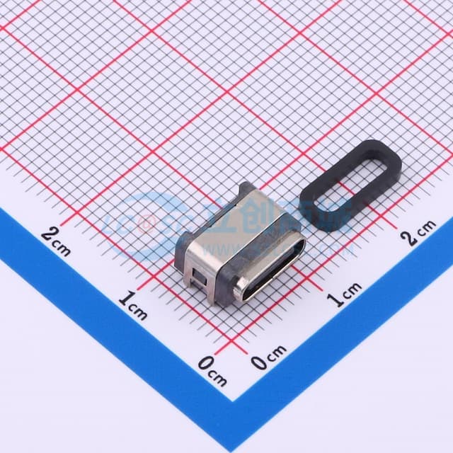 二件套 Type-C 母 卧贴实物图