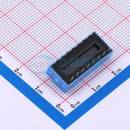 2.54mm间距 8位 直插平拨凸起式 蓝色 拨码开关缩略图