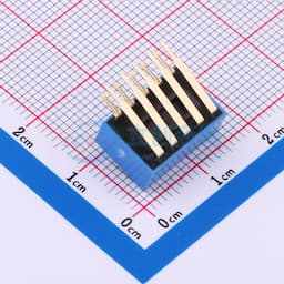 2.54mm间距 5位 琴键式 90度弯插侧拨 蓝色 拨码开关缩略图