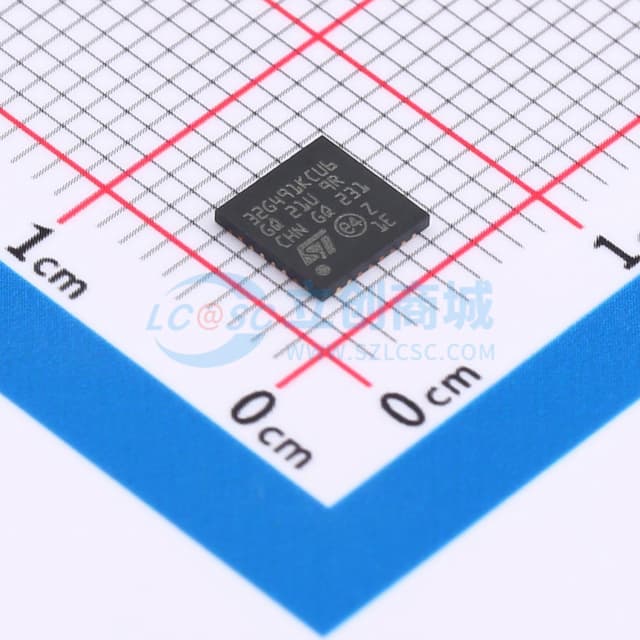 主流的 Arm Cortex-M4 微控制器，主频 170 MHz，配备 256 Kbytes 闪存、数学加速器和高水准模拟集成。实物图
