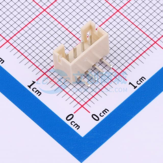 【插件】米色 1x4P 间距:2mm 弯插 系列:PH实物图