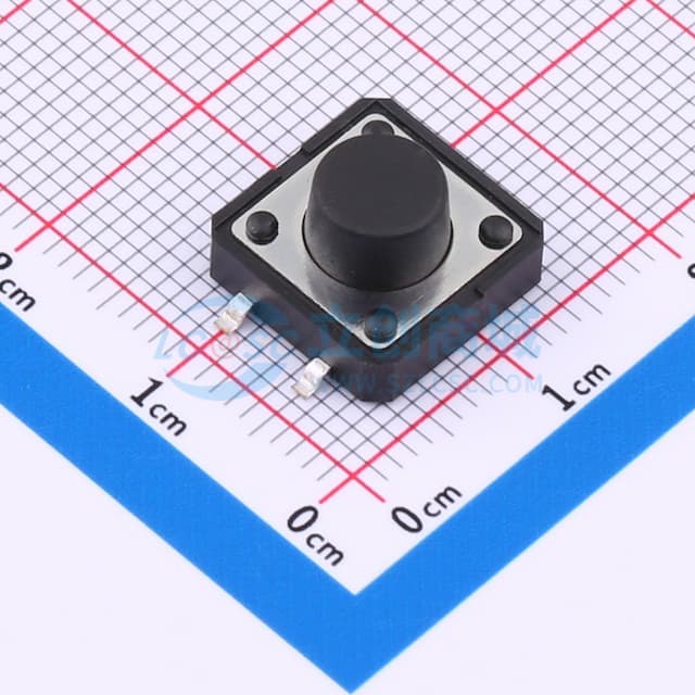 12*12*7mm 立贴 轻触开关实物图