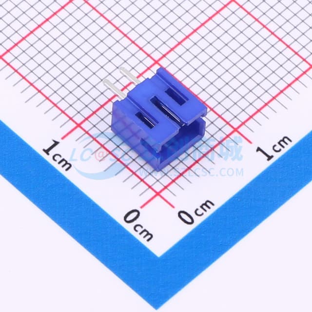 蓝色 1x2P 间距:2mm 直插 系列:PH实物图