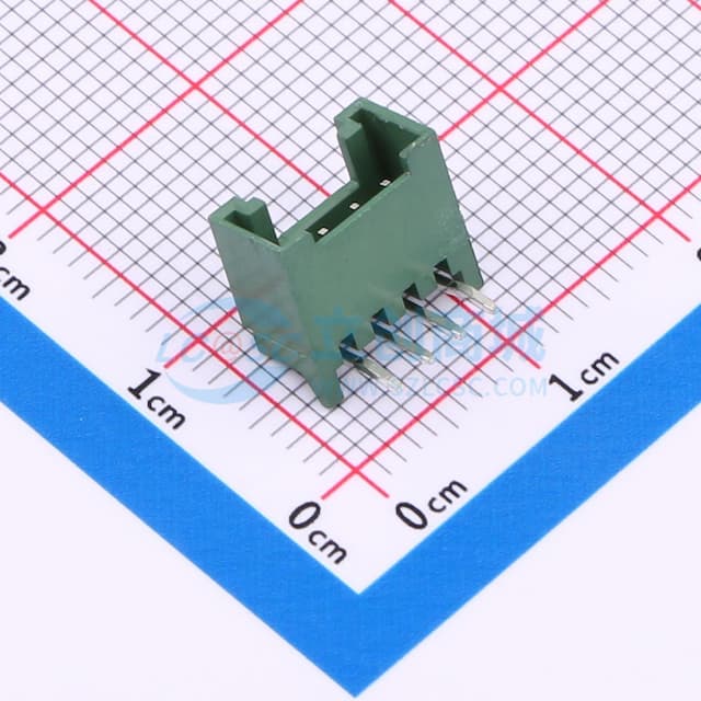 绿色 1x4P 间距:2mm 弯插 系列:HY实物图