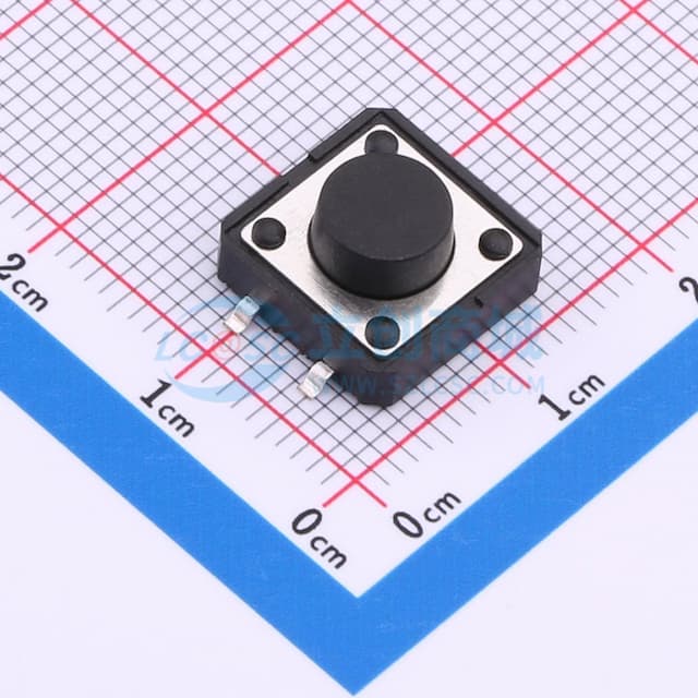 12*12*6mm 立贴 轻触开关实物图