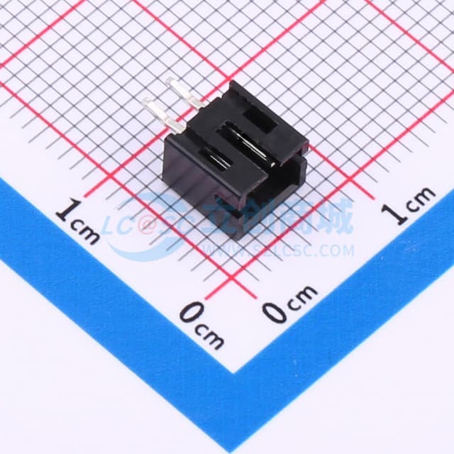 【插件】黑色 1x2P 间距:2mm 直插 系列:PH实物图
