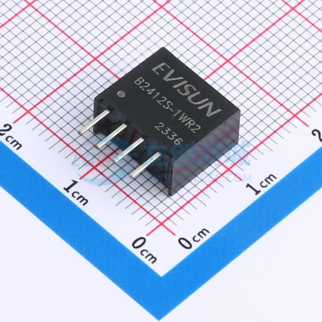 【插件】DC/DC直流转直流隔离1500Vdc电源模块24V转12V 1W实物图
