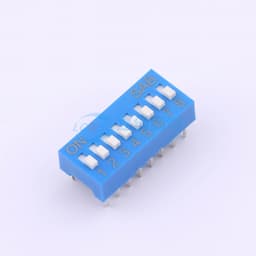 2.54mm间距8P 蓝色插件拨码开关缩略图