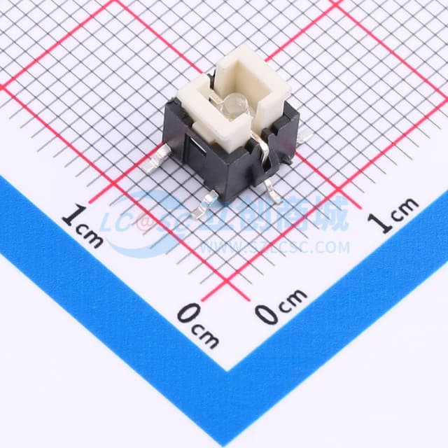 带灯开关 翠绿灯 6*6*7.2mm实物图