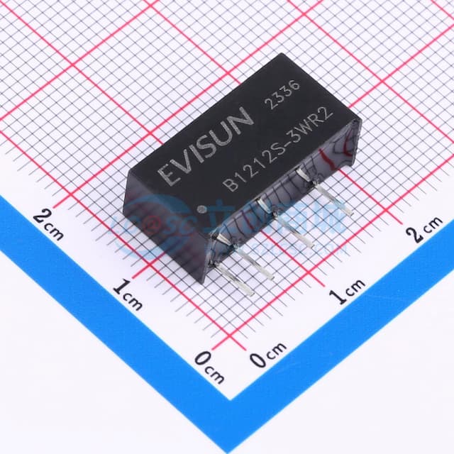 【插件】DC/DC直流转直流隔离1500Vdc电源模块12V转12V 3W实物图