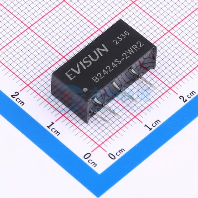 【插件】DC/DC直流转直流隔离1500Vdc电源模块24V转24V 2W实物图